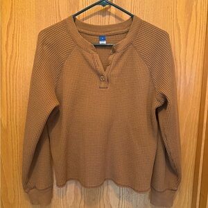 Old Navy M Brown Waffle Knit Sweater